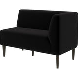 ロビーチェア 病院 ダイニングソファ | LDスリム 2P-L/脚DBR モケット生地