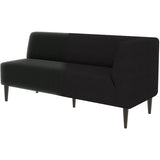 食卓椅子 ラウンジチェア ダイニングソファ | LDスリム 3P-L/脚DBR ソフィア生地