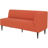 食卓椅子 ラウンジチェア ダイニングソファ | LDスリム 3P-L/脚DBR ソフィア生地