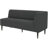 ラウンジ 読書 コワーキングスペース | LDスリム 3P-L/脚DBR モダン生地