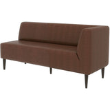 ミーティング スリム 待合室 | LDスリム 3P-L/脚DBR 合皮生地