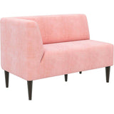 ダイニングソファー ベンチ 北欧 | LDスリム 2P-R/脚DBR ソフィア生地