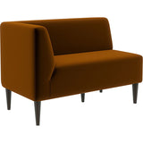 ラウンジチェア ロビー ラウンジ | LDスリム 2P-R/脚DBR モケット生地