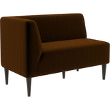 ラウンジチェア ロビー ラウンジ | LDスリム 2P-R/脚DBR モケット生地