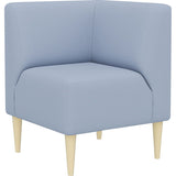 チェア いす カフェチェア | LDスリム 1P-コーナー/脚NA デニム生地