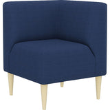 チェア いす カフェチェア | LDスリム 1P-コーナー/脚NA デニム生地