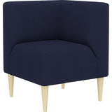 チェア いす カフェチェア | LDスリム 1P-コーナー/脚NA デニム生地