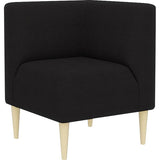 チェア いす カフェチェア | LDスリム 1P-コーナー/脚NA デニム生地