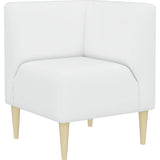 ラウンジ 読書 ミーティング | LDスリム 1P-コーナー/脚NA 合皮生地