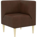 ラウンジ 読書 ミーティング | LDスリム 1P-コーナー/脚NA 合皮生地