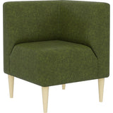 ラウンジ 読書 ミーティング | LDスリム 1P-コーナー/脚NA 合皮生地