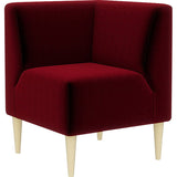 キッチン ロビーチェア 病院 | LDスリム 1P-コーナー/脚NA モケット生地