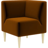 キッチン ロビーチェア 病院 | LDスリム 1P-コーナー/脚NA モケット生地