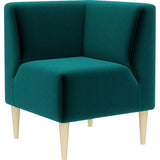 キッチン ロビーチェア 病院 | LDスリム 1P-コーナー/脚NA モケット生地