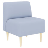 おしゃれ カフェチェア ダイニングチェア | LDスリム 1P-アームレス/脚NA デニム生地