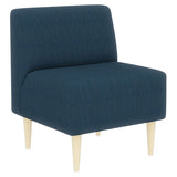 おしゃれ カフェチェア ダイニングチェア | LDスリム 1P-アームレス/脚NA デニム生地