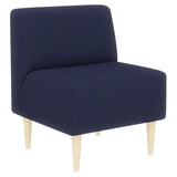 おしゃれ カフェチェア ダイニングチェア | LDスリム 1P-アームレス/脚NA デニム生地