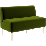 ダイニングソファ いす リビング | LDスリム 2P-アームレス/脚NA モケット生地