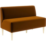 ダイニングソファ いす リビング | LDスリム 2P-アームレス/脚NA モケット生地