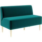 ダイニングソファ いす リビング | LDスリム 2P-アームレス/脚NA モケット生地