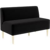 ダイニングソファ いす リビング | LDスリム 2P-アームレス/脚NA モケット生地