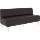 食卓椅子 ロビーチェア ロビー | LDスリム 3P-アームレス/脚NA 合皮生地