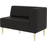 カフェチェア 木 コンパクト | LDスリム 2P-L/脚NA 合皮生地