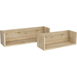 ウォールシェルフ コの字 セットウォールシェルフ コの字ウォールシェルフ コの字 | WallBox7 C 木目 【SET】