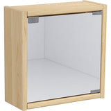 壁掛けラック ウォールミラー | 能登ヒバ WB-DXミラー D-350 S 棚付き