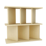 ディスプレイラック 間仕切りシェルフ | パーテーションラック 3×2/D30木目