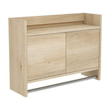 ハンガーラック コートハンガー | Mirai ウォールハンガーラックDX 802560 木目