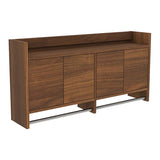 壁掛けハンガーラック ウォールシェルフ | Mirai ウォールハンガーラックDX 1202560 木目