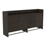 壁掛けハンガーラック ウォールシェルフ | Mirai ウォールハンガーラックDX 1202560 木目