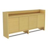 壁掛けハンガーラック ウォールシェルフ | Mirai ウォールハンガーラックDX 1202560 木目