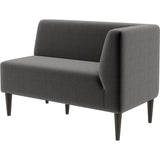 ロビーチェア 病院 ダイニングソファ | LDスリム 2P-L/脚DBR モケット生地