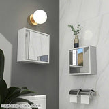 ミラーキャビネット 鏡扉 | WallBox7-DXミラー D-M 棚付き 木目