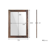 ウォールミラー ダークブラウン | STYLEミラーWM6090