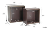 ウォールシェルフ 正方形 セット | WallBox7 A 木目 【SET】