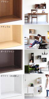 ウォールシェルフ 正方形 セット | WallBox7 A 木目 【SET】