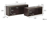 ウォールシェルフ 長方形 セット | WallBox7 B 木目 【SET】