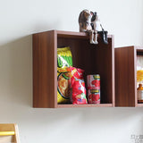 ウォールシェルフ 正方形 | WallBox7 A 単品M 木目