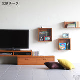 ウォールシェルフ 正方形 | WallBox7 D 木目