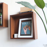 ウォールシェルフ 正方形 | WallBox7 D 単品M 木目