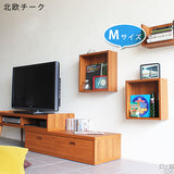 ウォールシェルフ 正方形 | WallBox7 D 単品M 木目