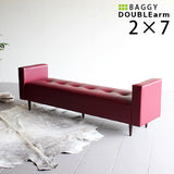 肘掛け ベンチソファ | Baggy DA 2×7 合皮