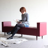 肘掛け ベンチソファ | Baggy DA 2×7 合皮