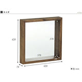 箱型 ウォールミラー ライトブラウン | STYLE hako4242