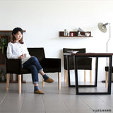 食卓椅子 チェアー | JOY 2P M両肘タイプ ナチュラル脚 モダン