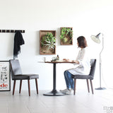 一人暮らし リビング | Joneチェア カバーリングタイプ ダークブラウン脚 合皮生地