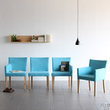 ダイニングチェア いす おしゃれ | JOY Sサイズ 左肘タイプ ソフィア生地 ナチュラル脚